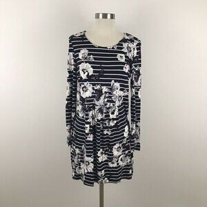 Joules Womens 6 Dress Posy Navy White Floral Strip